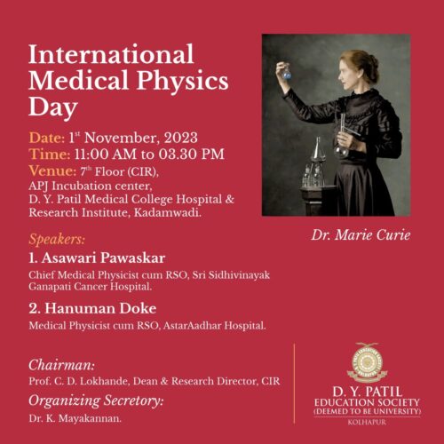 international medical physiscs day 1st Nov 23 by cir