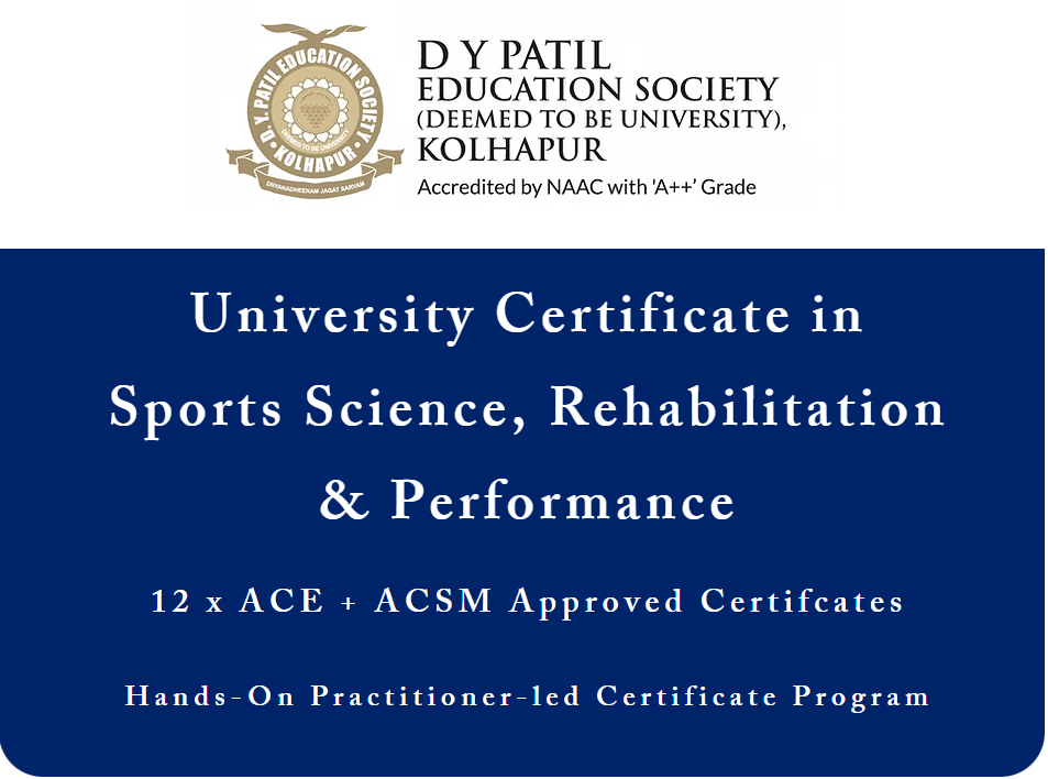 University Certificate in Sports Science Rehabilitation & Performance