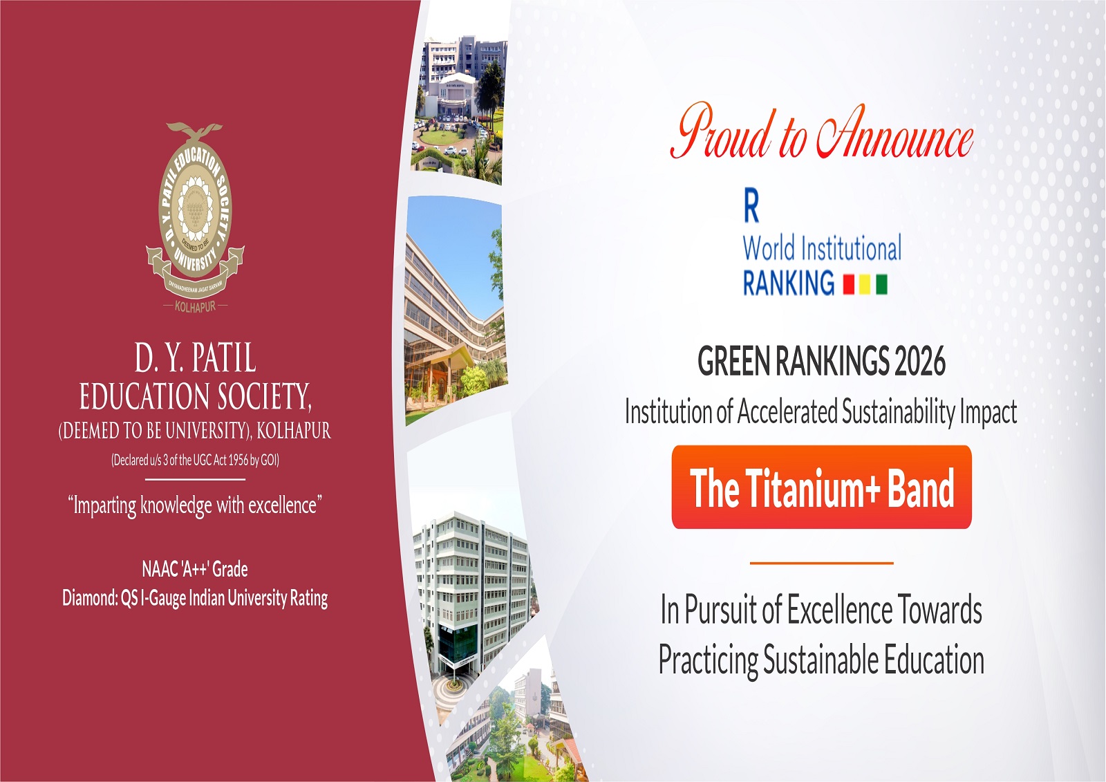 Leap to Titanium Plus Band (2026) from the Diamond Band (2025) reflects our commitment to sustainability and progress.