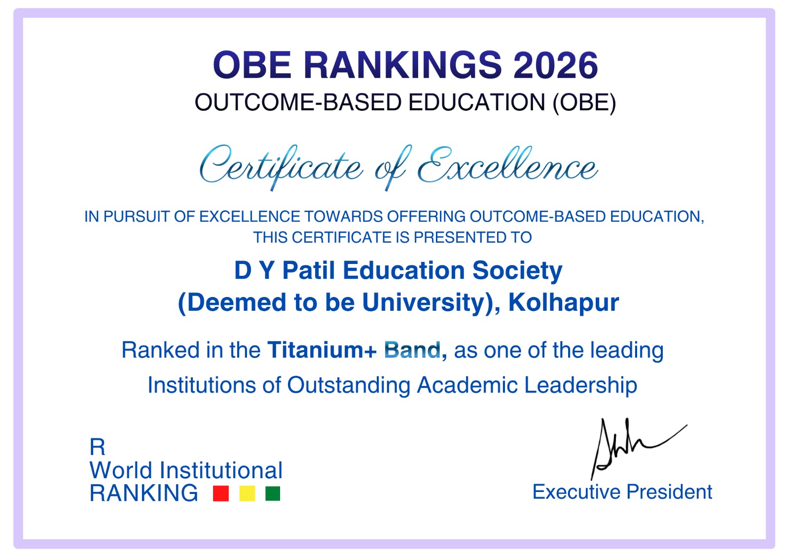 OBE Rankings 2026
