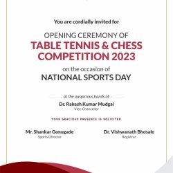 Table Tennis & Chess Competition 2023 on occasion of National Sports Day